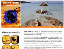 Tablet Screenshot of explorepangea.com